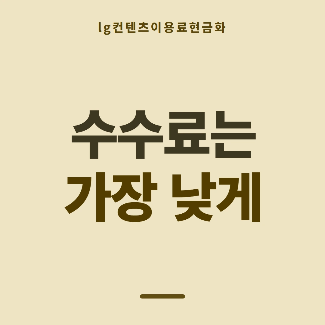 품티켓 LG 콘텐츠이용료 결제가 붙는 짜임 안내 이미지